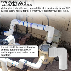 TonGass adapter supports quick, reliable pool filter hose connections during maintenance.