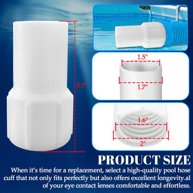 TonGass universal-fit cuff on spiral-wound hose enables easy replacements