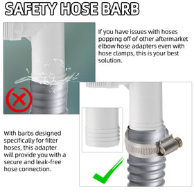 TonGass durable PVC elbow adapter designed for long-lasting pool filter use.