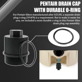 TonGass drain cap for Quad DE filters, helps prevent leaks during use