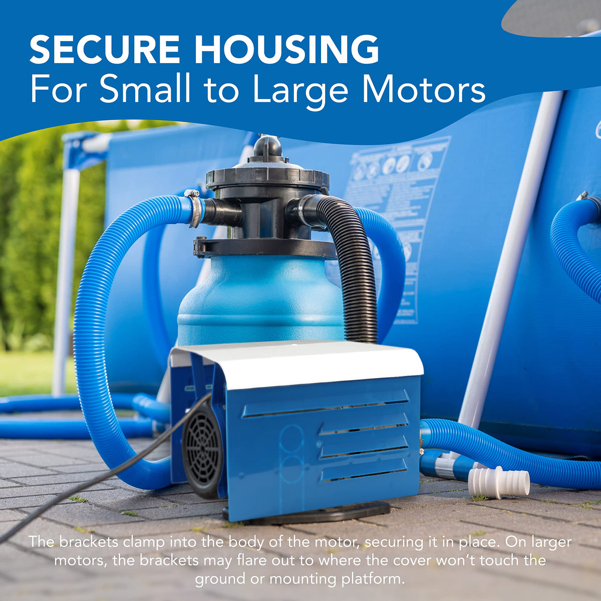 TonGass secure housing clamps onto motor body for stable protection.