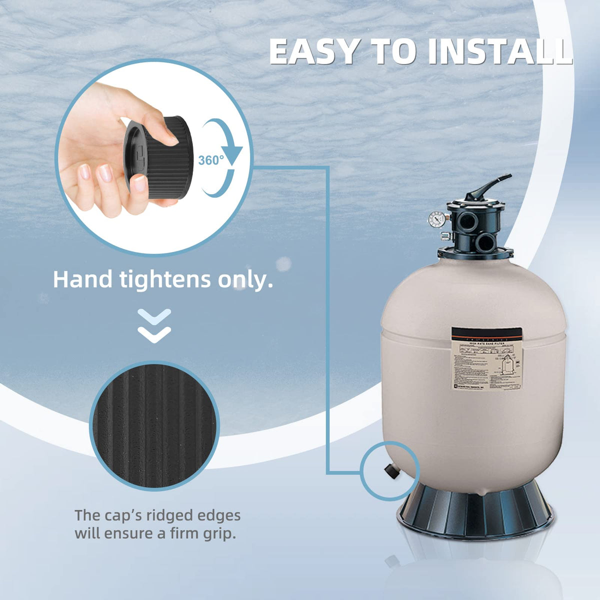 Premium gasket provides a secure seal to reduce potential leaks.