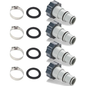 TonGass thread-to-clamp hose adapter for Intex hoses improves compatibility and watertight seal.