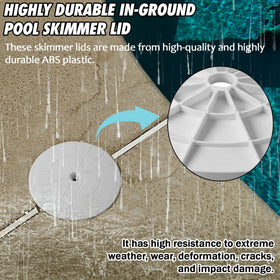 TongGass UV stabilized skimmer lid resists sun damage outdoors.