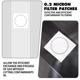 TonGass 0.2-micron filter patches enable gas exchange and contamination protection