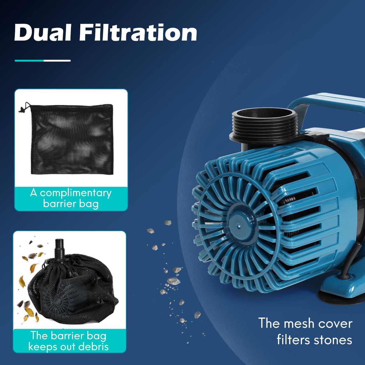Tongchant barrier bag eases debris filtration and maintenance.