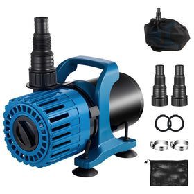 TONGCHANT pond pump with adjustable flow for customizable fountain and waterfall effects.