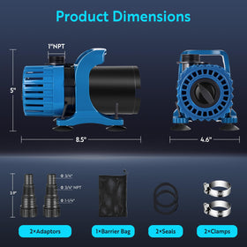 TONGCHANT waterfall pump with 13ft lift for elevated water features.