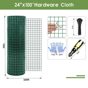 Tongmo 19-gauge green welded wire provides durable garden fencing.