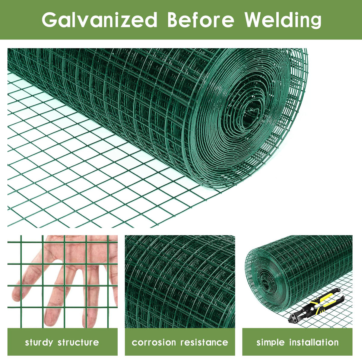 Tongmo 1x1 inch mesh welded wire for secure small-animal containment.