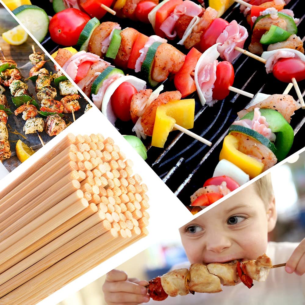 Tongye 12-inch skewers ready for grill and party-ready skewering.