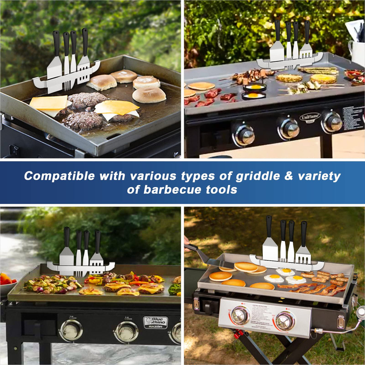 Tonhui mounting on griddle edge, stable setup without tools.