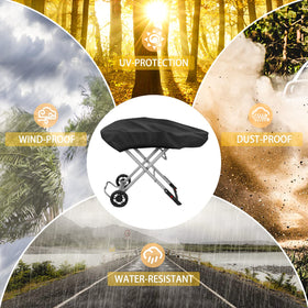 Tonhui weatherproof cover stays in place even in windy weather.