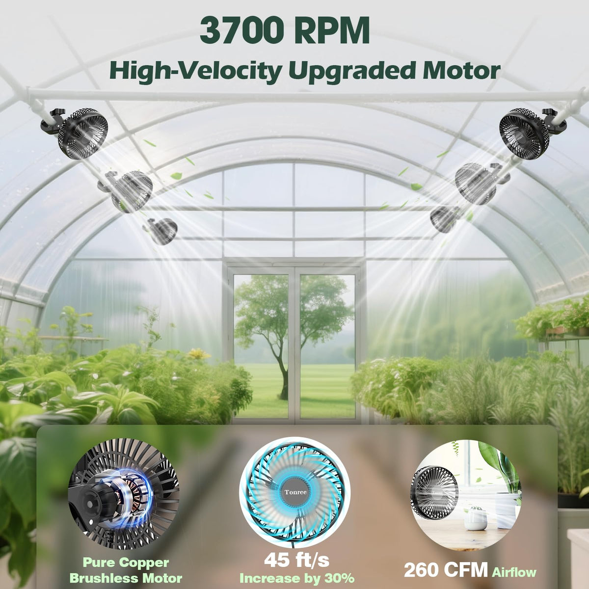 Tonree 360 degree tilt clip fan directs airflow precisely where needed.
