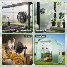 Tonree Grow Tent Fan brushless motor delivers quiet, efficient operation.