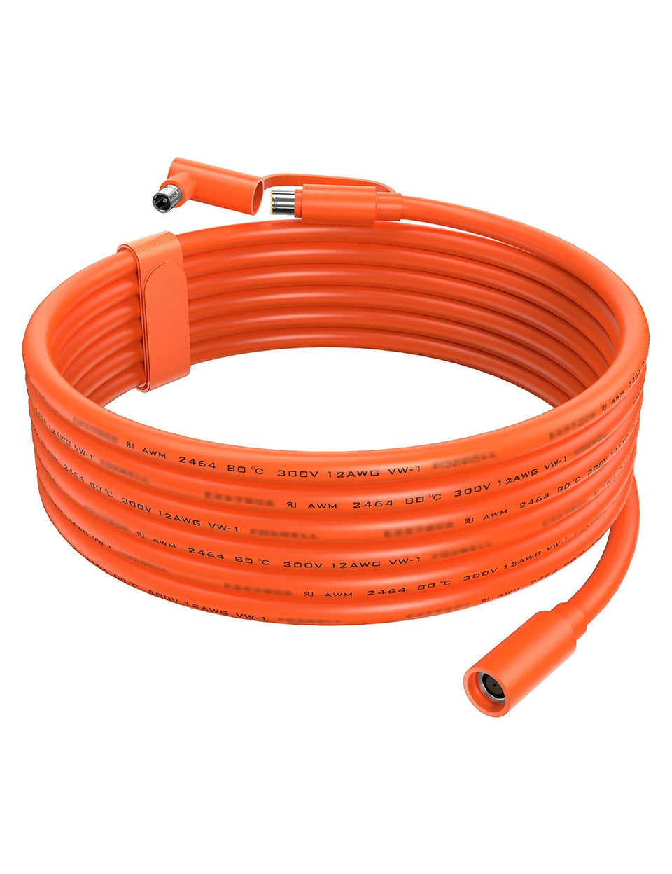 Tonton 30ft extension cable with 8mm DC7909-DC8020 right-angle connectors for flexible solar charging.
