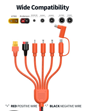XT60 and DC8.0 close-up demonstrates secure, quick connections.