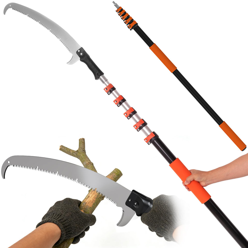 TONYINGO 26ft pole saw extension for high limb trimming and safe use