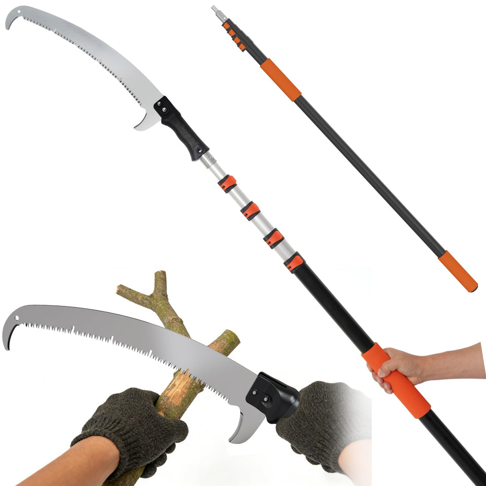 TONYINGO 26ft reach pole saw extended for tall limb trimming