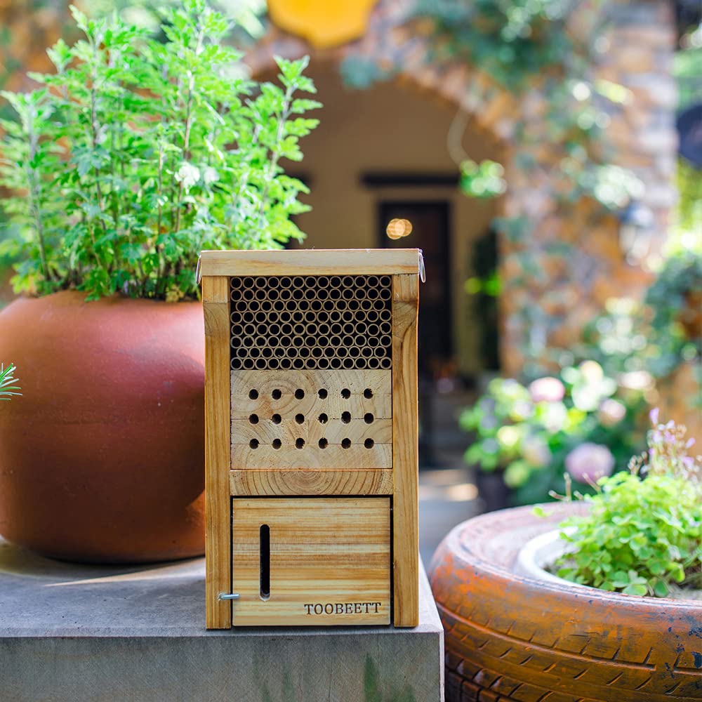TOOBEETT Mason Bee House hanging rope enables easy installation