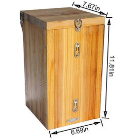 TOOBEETT Mason Bee House side view highlights sturdy wood and hardware