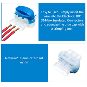 TOODOO 3 Way connector pre crimped design enables fast, tool free wiring.