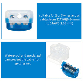 TOODOO 3 Way connector in irrigation setup highlighting waterproof and corrosion protection.