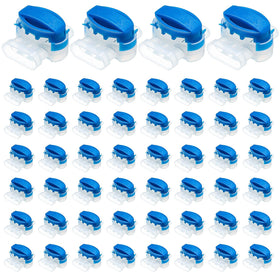 TOODOO 3 Way wire connector blue and white, 60-piece pack for quick, reliable wiring.