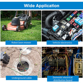 TOODOO installation on a robotic lawn mower wiring for easy maintenance.