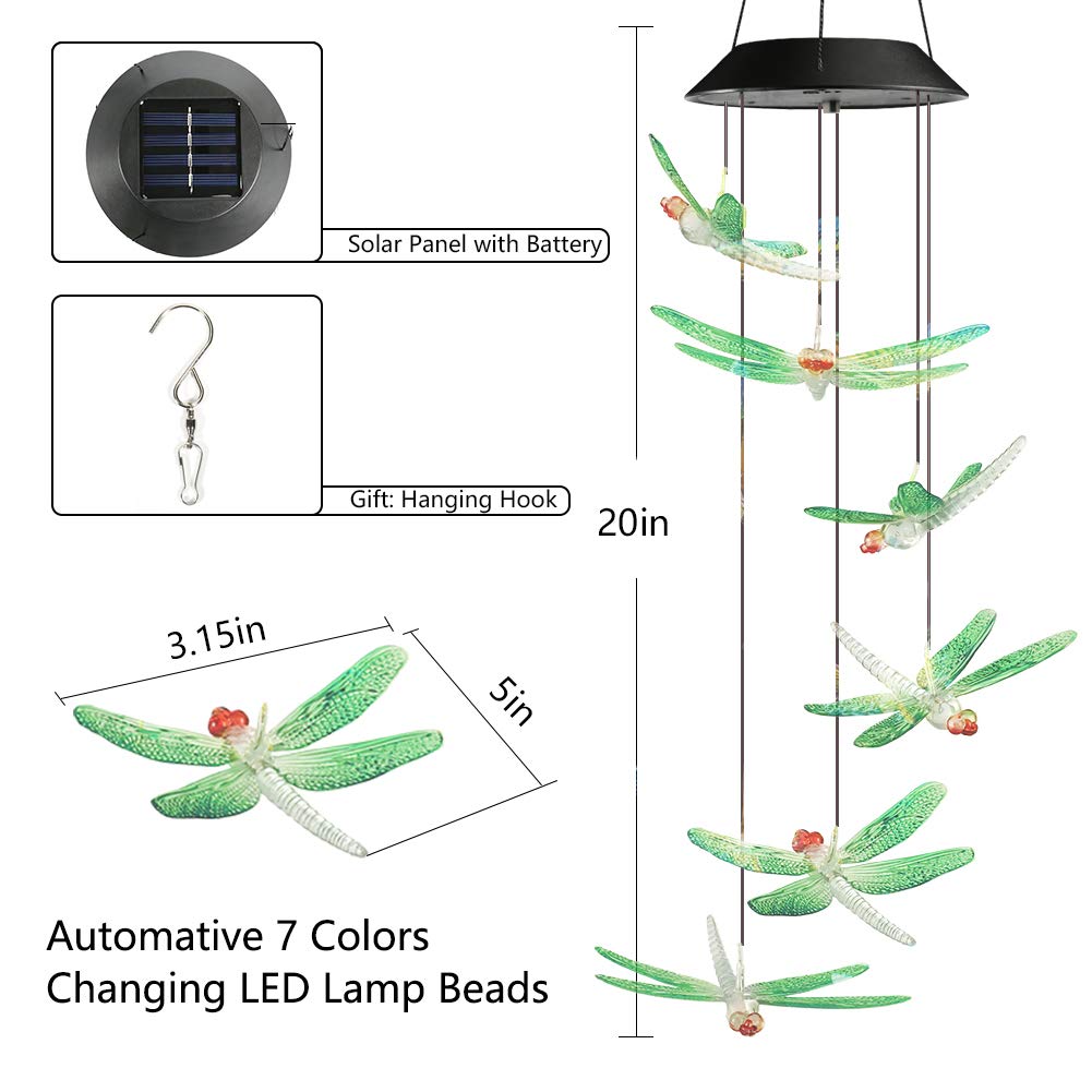 Toodour gift-ready solar wind chimes for celebrations.