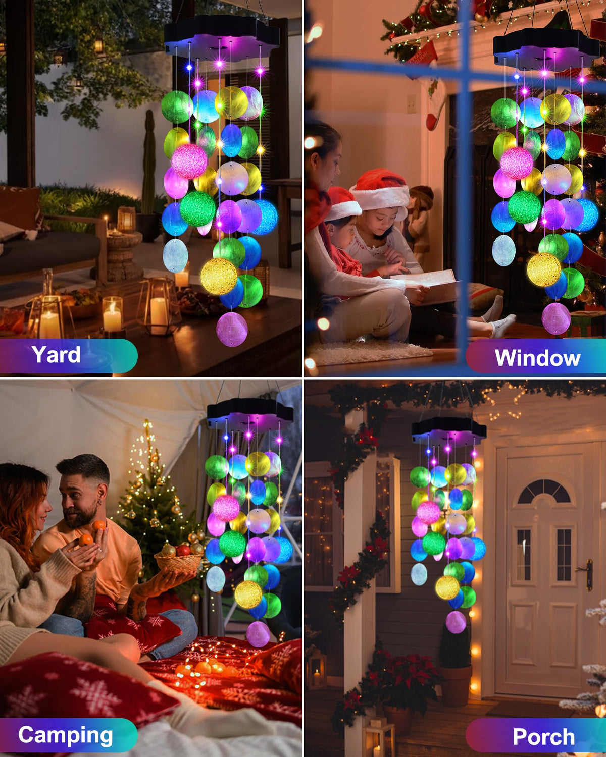 Toodour natural seashells outdoor lighting with beachy vibes for yard or garden