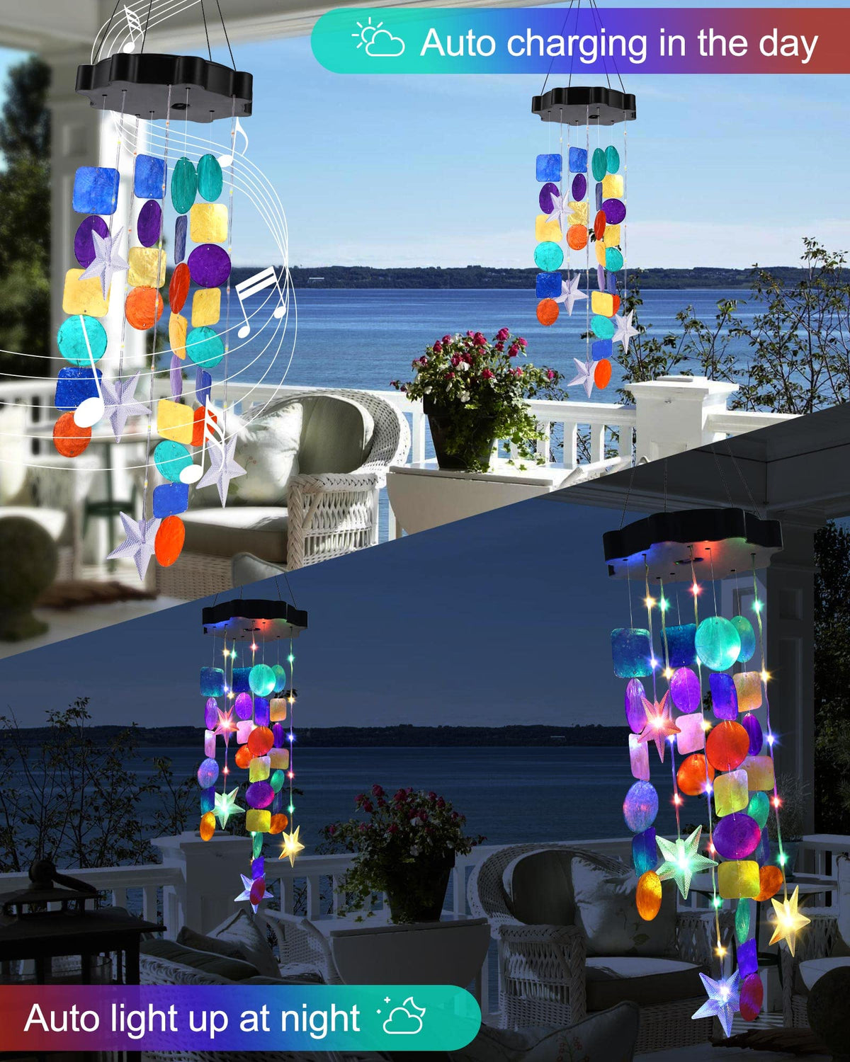 Toodour solar-powered garden light features two modes for ambience.
