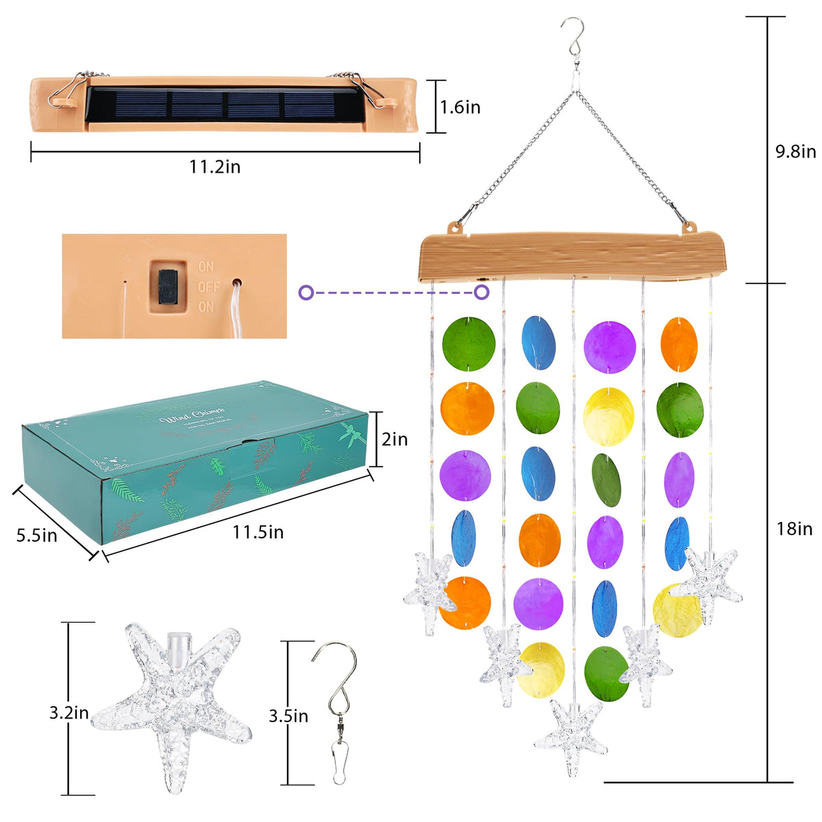 Toodour gifting shell chimes ship in a ready to gift box for occasions
