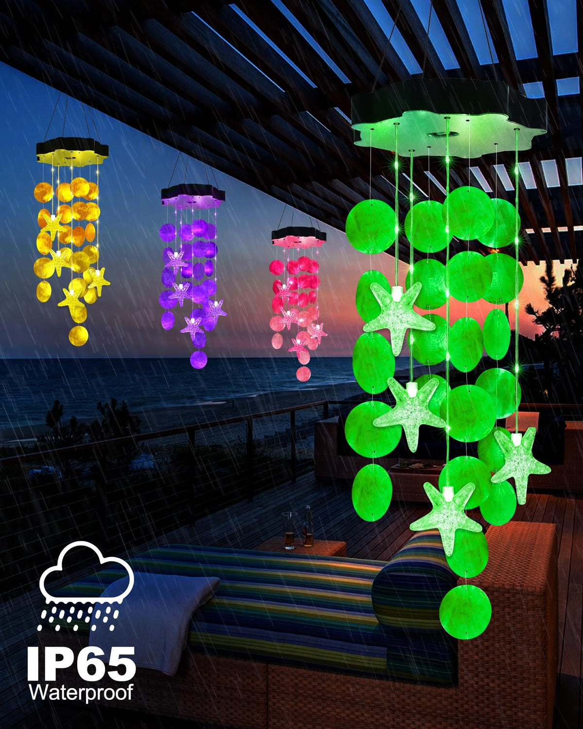 Toodour solar wind chimes offer eco-friendly lighting for evenings outdoors.