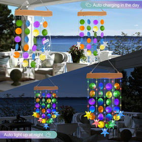 Toodour solar shells glow through the night offering decorative ambience without wiring