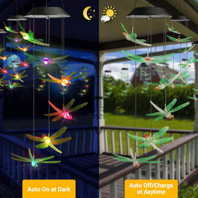 Toodour waterproof dragonfly wind chimes suitable for outdoor decor.