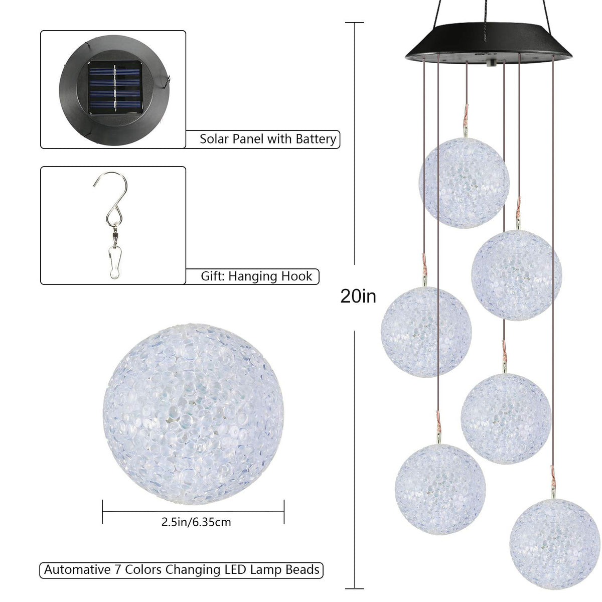 Toodour waterproof outdoor wind chime withstands rain while offering color shifts