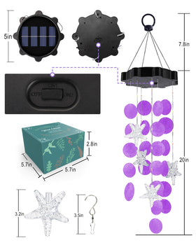 Toodour waterproof solar wind chimes stay bright through rain on patios.
