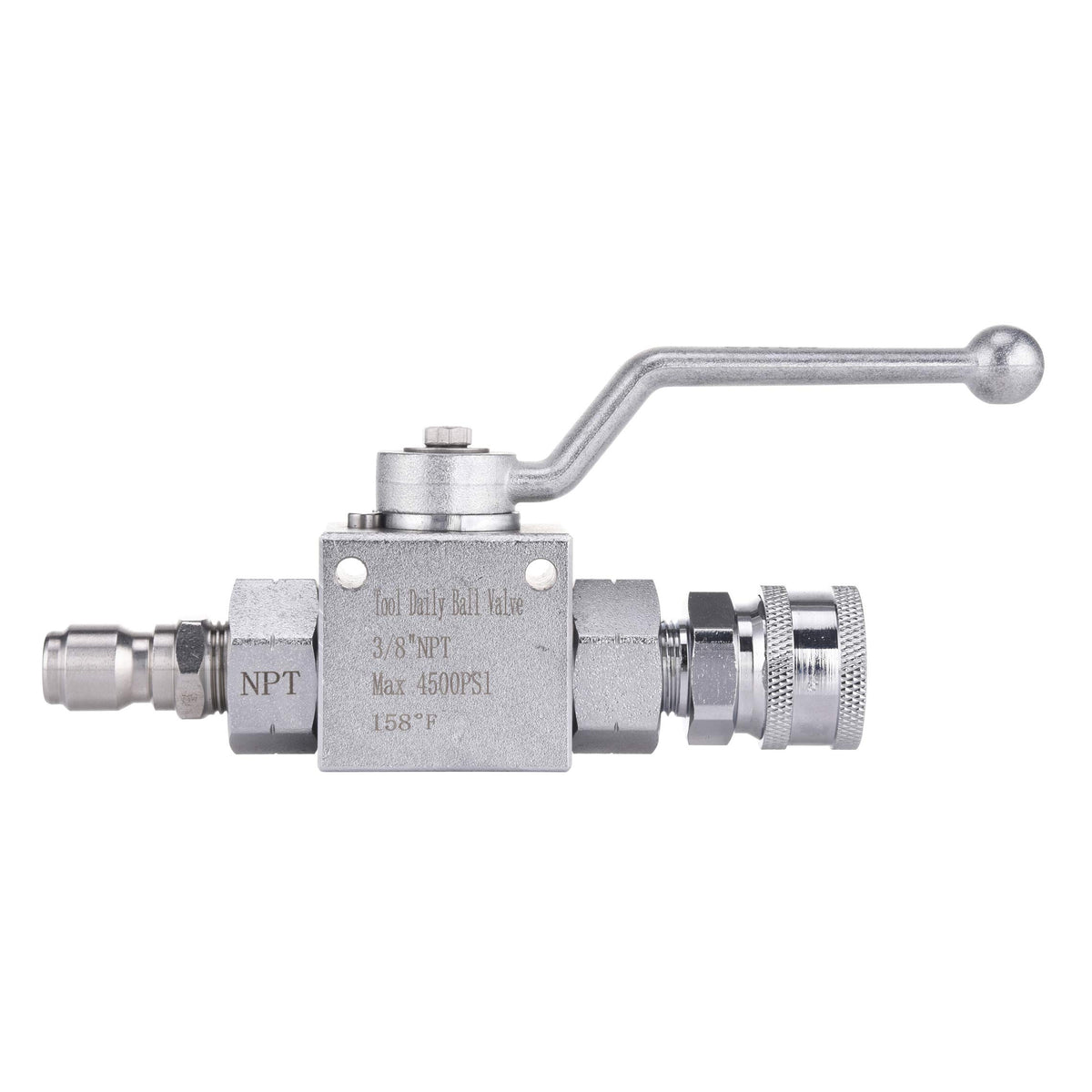 Tool Daily valve fittings close-up highlights durable steel construction.