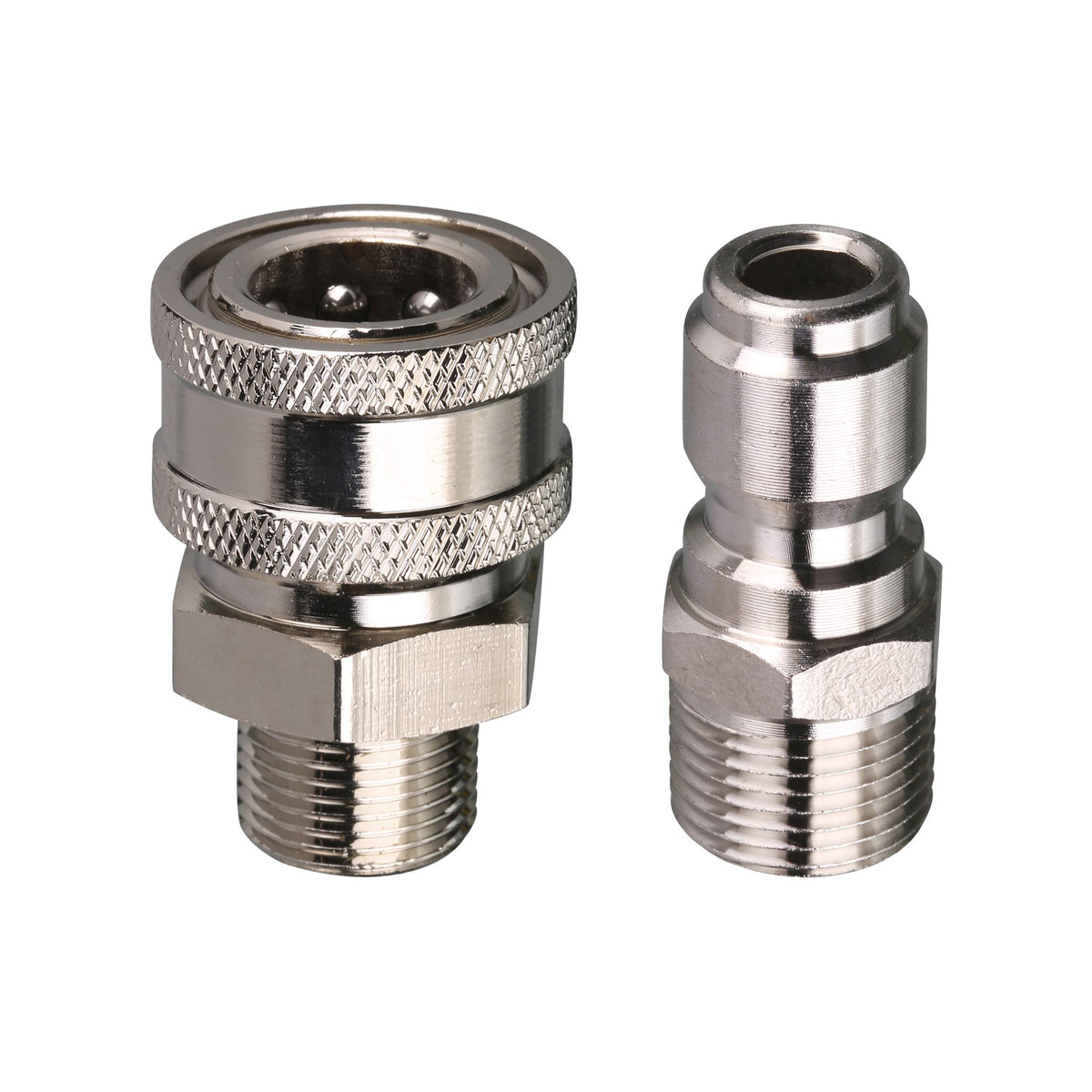 Tool Daily 3/8-inch NPT fittings ready for high-pressure use.