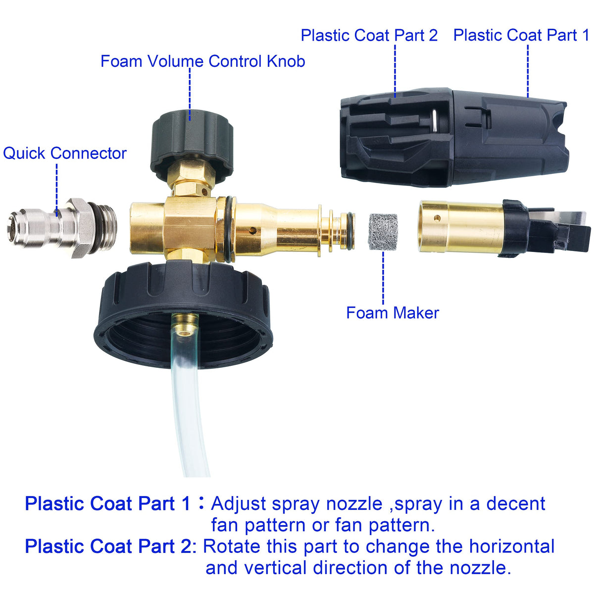Tool Daily foam cannon 25 degree nozzle for even foam on driveways and siding