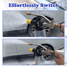 Tool Daily foam cannon supports a wide 1000–3600 psi range for versatile cleaning.