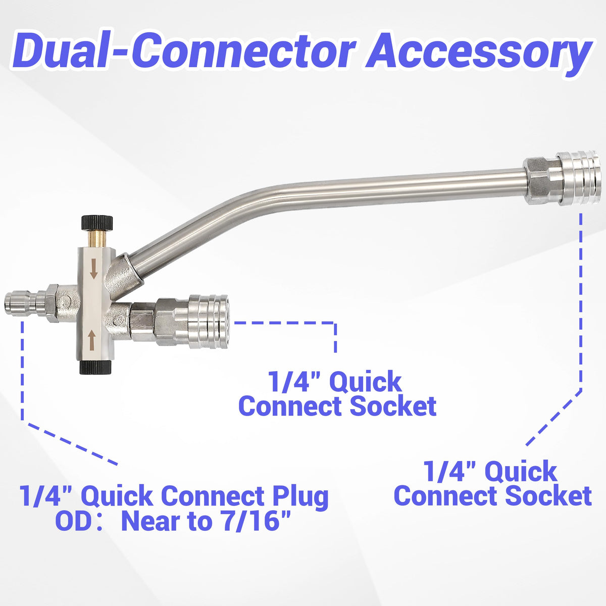 Tool Daily foam cannon quick-connect 1/4-inch enables fast attachment