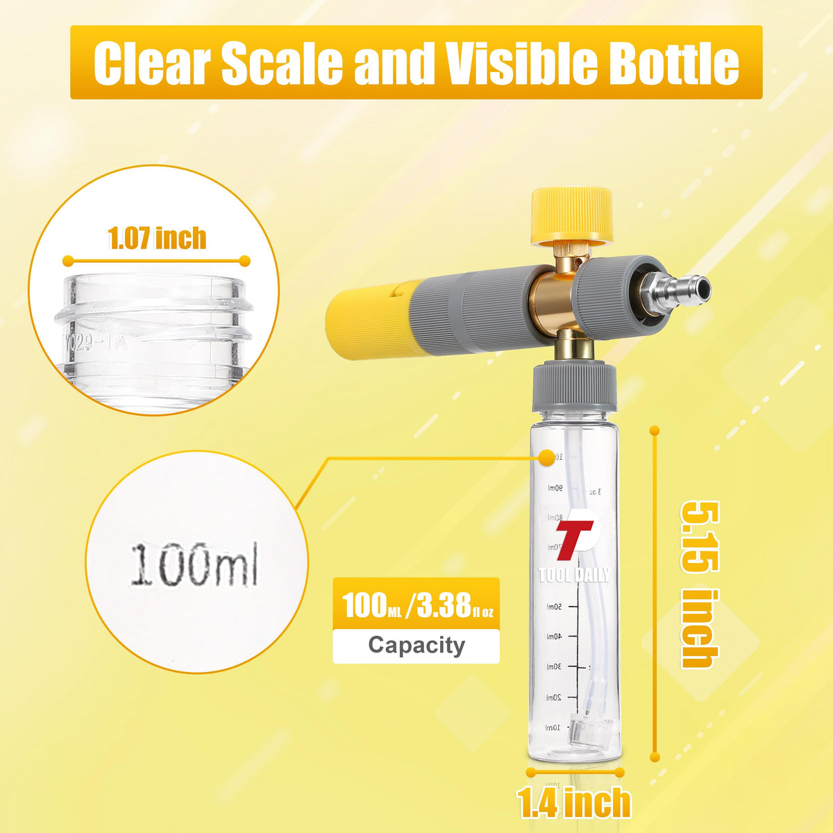 Tool Daily foam cannon small emphasizes lightweight, detachable parts for easy maintenance