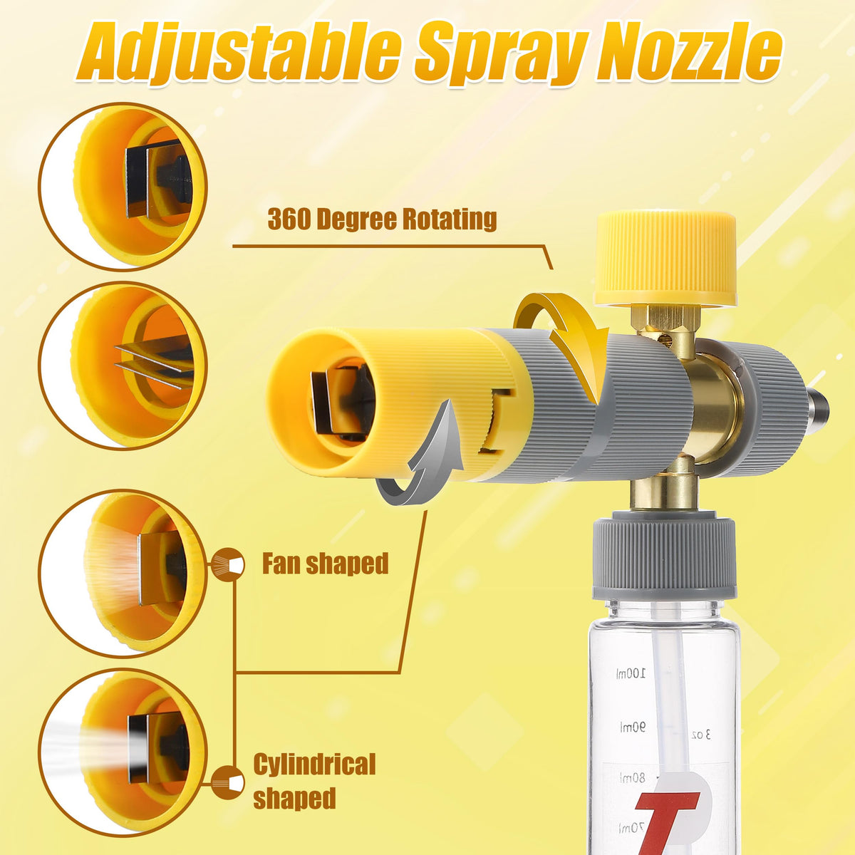 Tool Daily foam cannon small features a 1/4-inch quick connector for versatile setup
