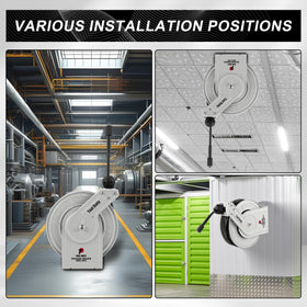 Tool Daily four non-snag rollers reduce hose tangling during use.