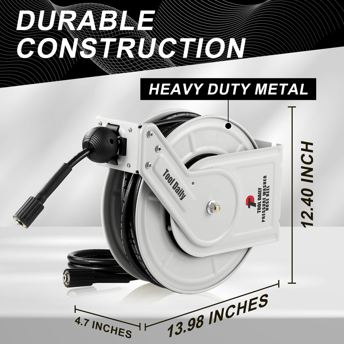 Tool Daily full-flow swivel inlet minimizes leaks for steady flow.