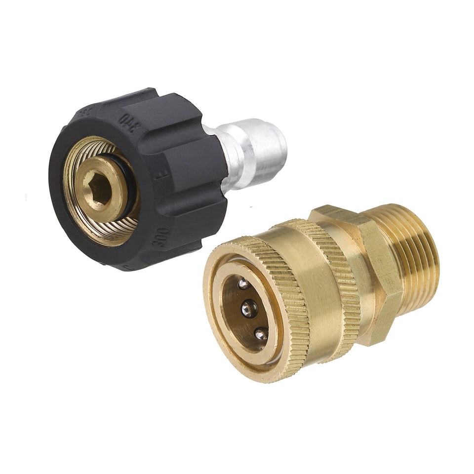 Tool Daily M22 14mm female connector ready for secure pressure washer fittings.