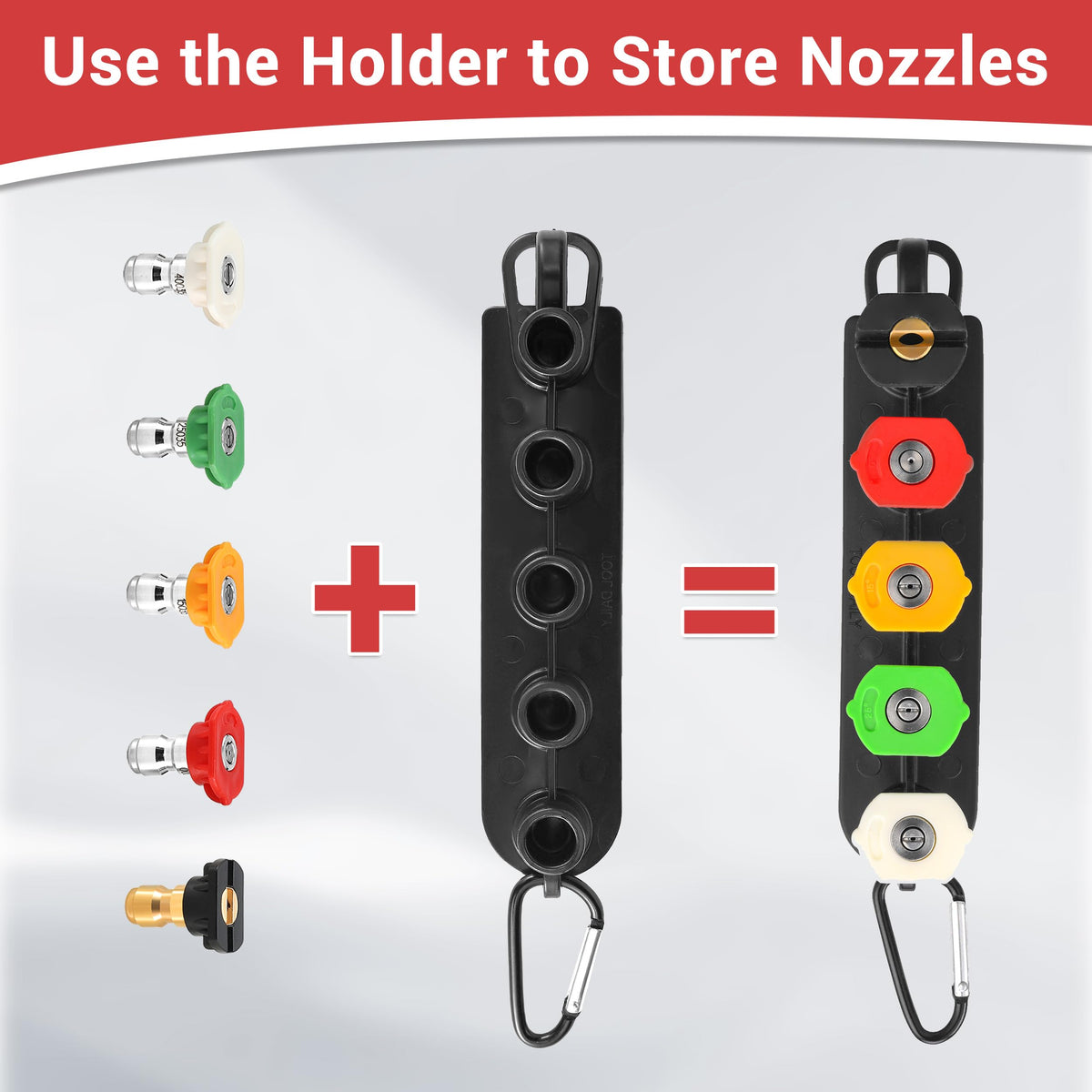 Tool Daily 5 nozzle tips set for versatile washing applications.