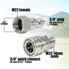 Tool Daily adapter set rated for up to 5000 PSI
